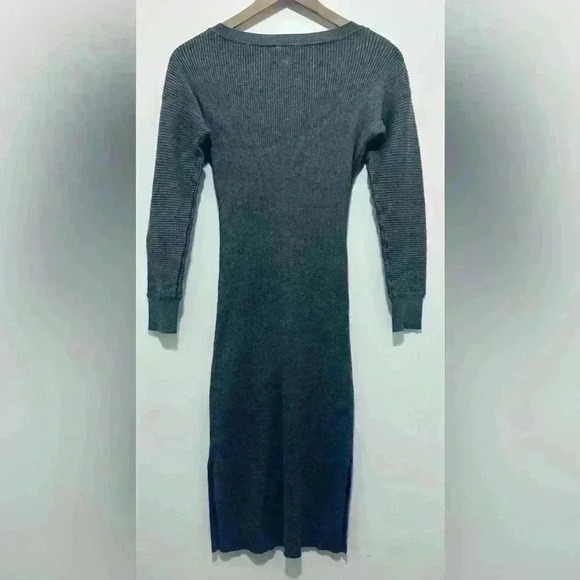 Hippie Rose Heather Grey Lightweight Bodycon Sweater Dress, Women's Size Small - Picture 2 of 10
